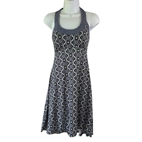 Prana Cali Dress XS Multicolor Geo Print Built in Bra Racer Back Athletic Casual - Picture 1 of 11